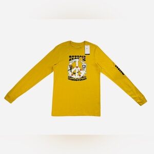 Nike Animation Peace Yellow Graphic Long Sleeve Tee